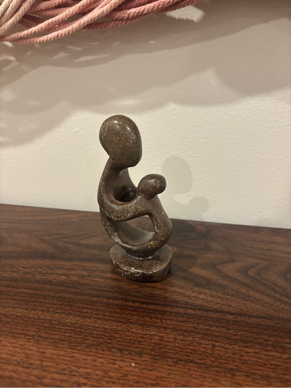 African soapstone Shona mother and child